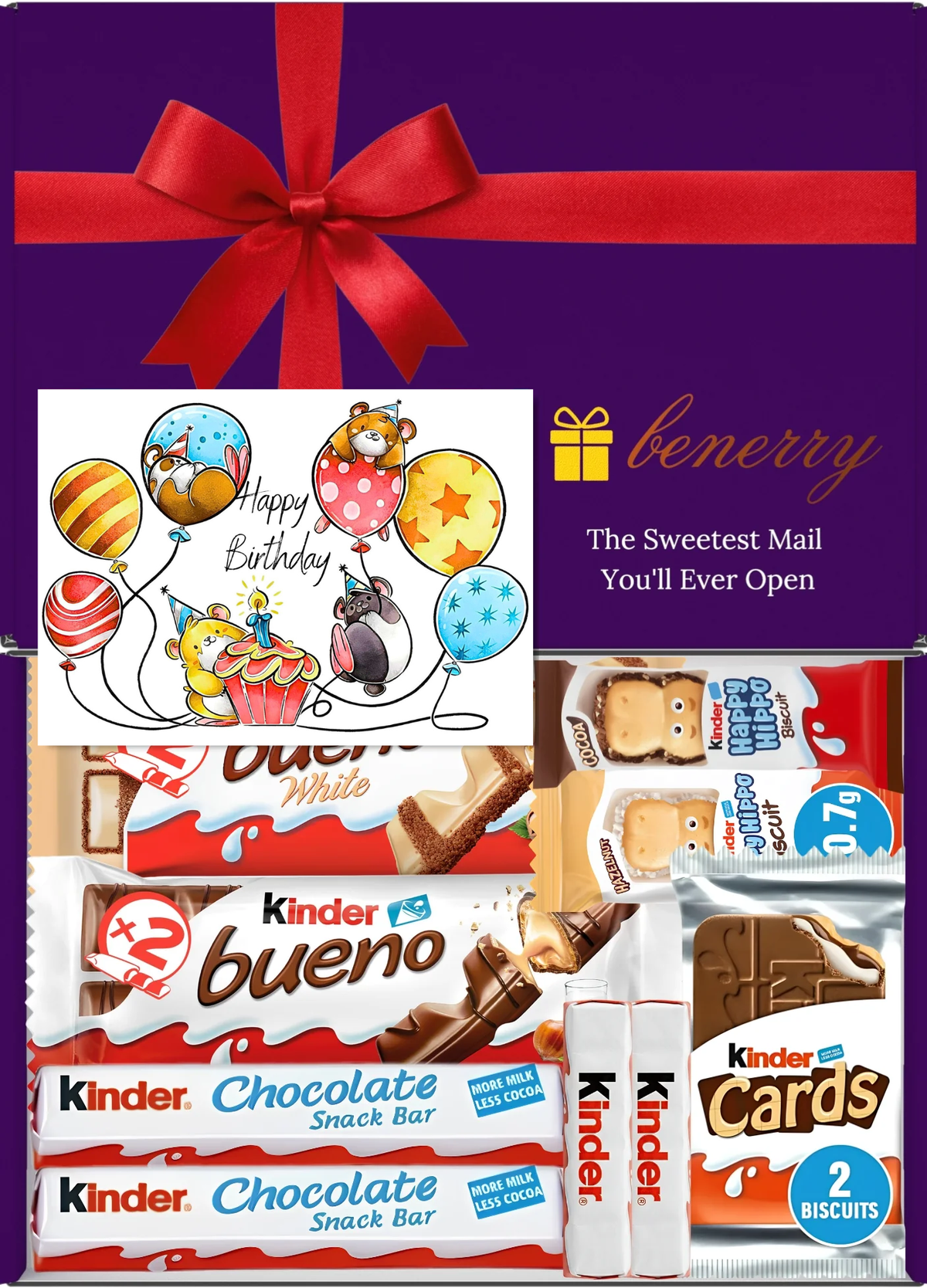 Kinder Chocolate Gift Box 9 Treats Birthday for Kids Purple