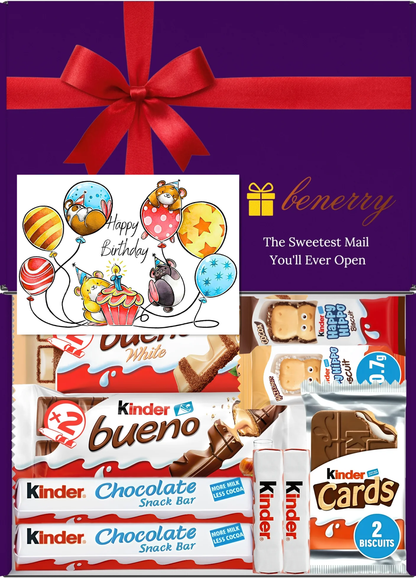 Kinder Chocolate Gift Box 9 Treats Birthday for Kids Purple