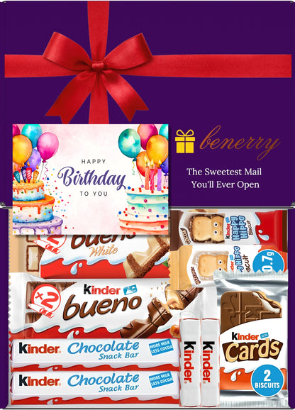Kinder Chocolate Gift Box 9 Treats Birthday for Kids Purple