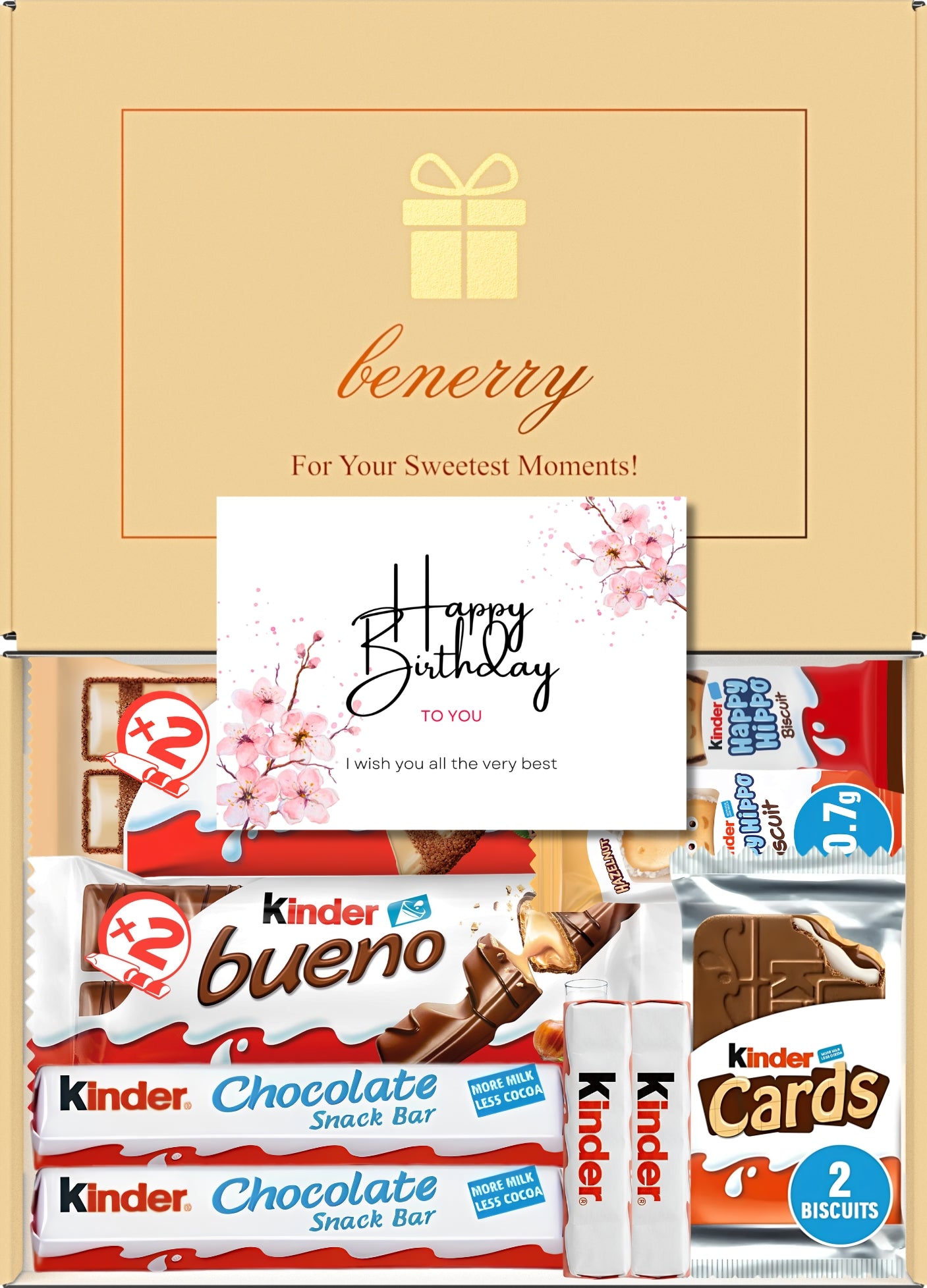 Kinder Chocolate Gift Box 9 Treats Birthday Beige