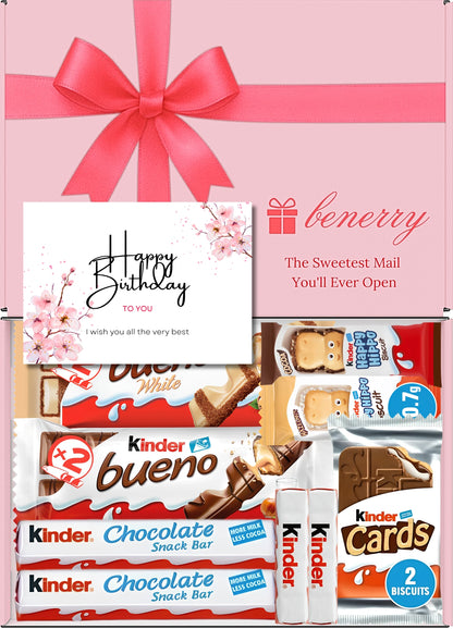 Kinder Chocolate Gift Box 9 Treats Birthday Pink