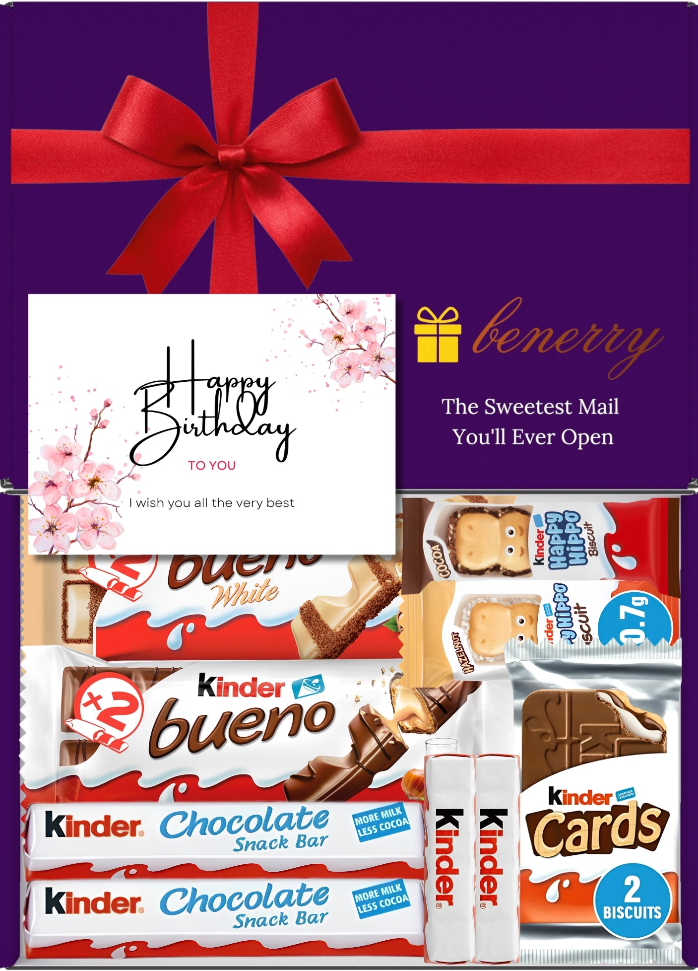 Kinder Chocolate Gift Box 9 Treats Birthday Purple