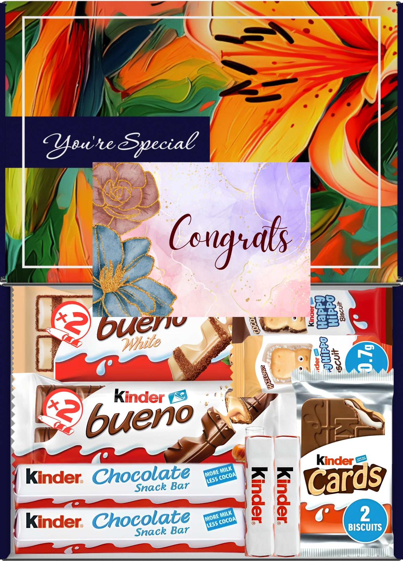 Kinder Chocolate Gift Box 9 Treats Congratulations Letterbox