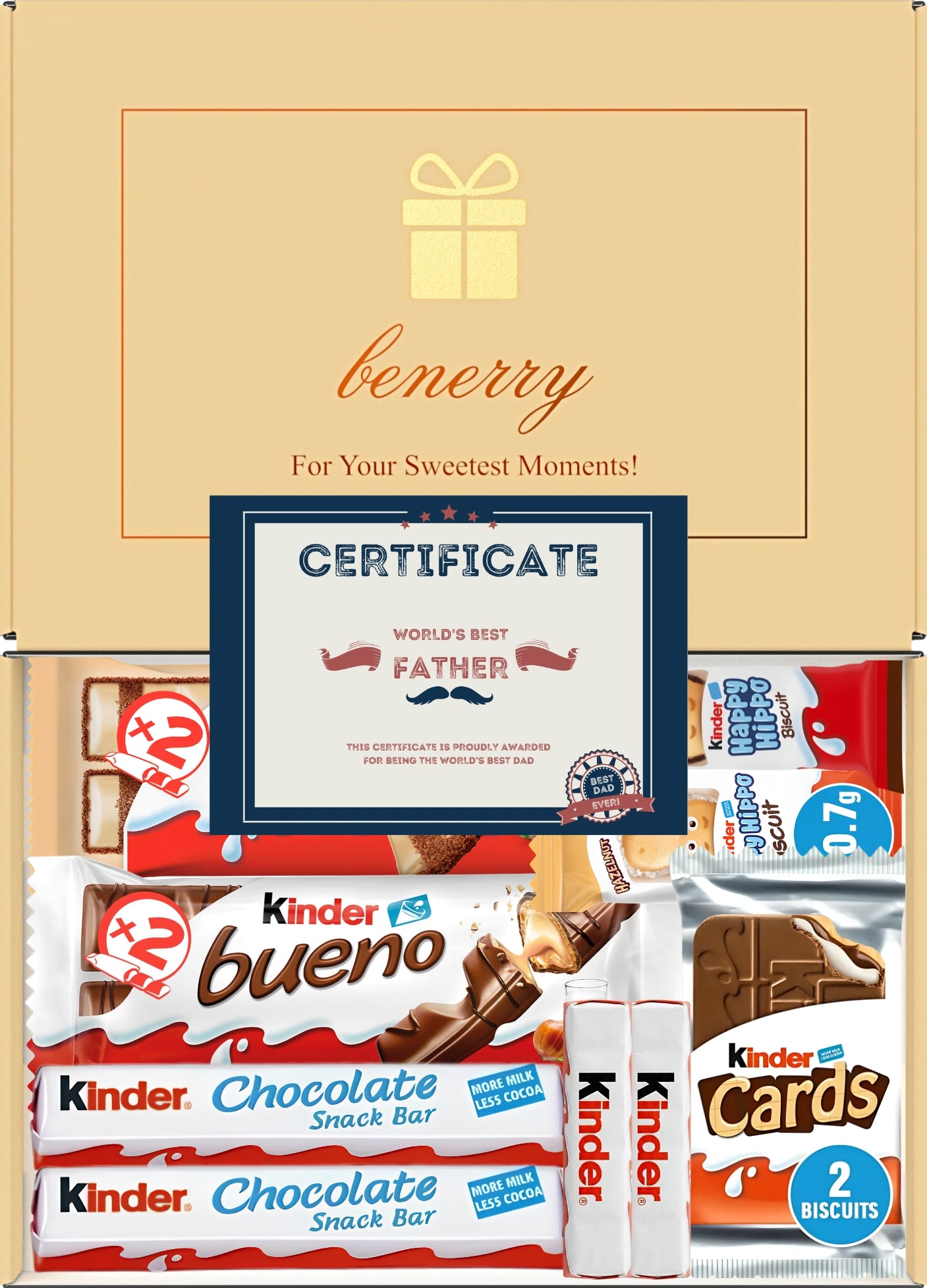 Kinder Chocolate Gift Box 9 Treats Dad Beige