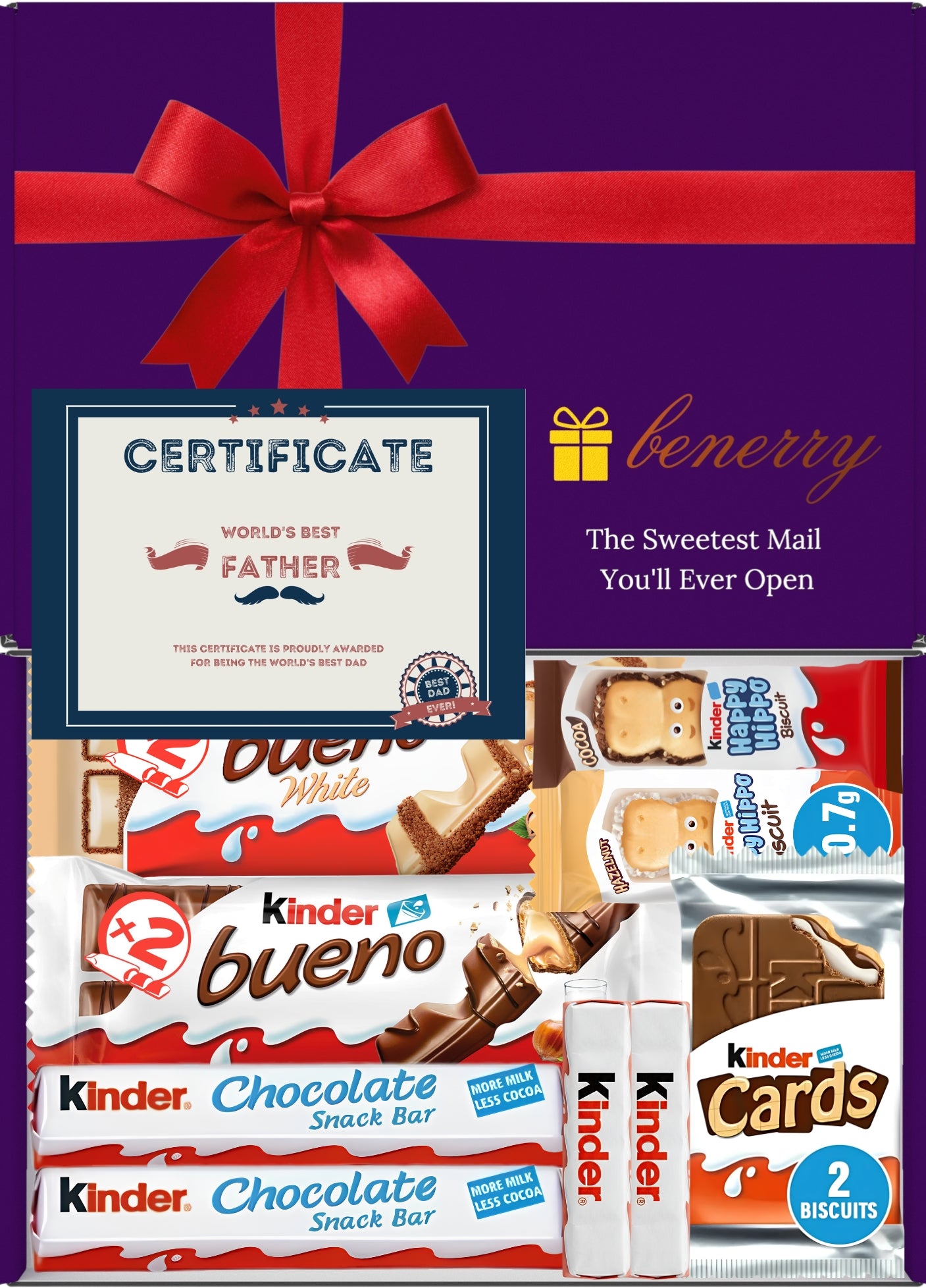 Kinder Chocolate Gift Box 9 Treats Dad Purple