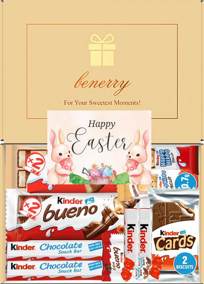 Kinder Chocolate Gift Box 9 Treats – Easter for Kids Beige Gift Box by Benerry