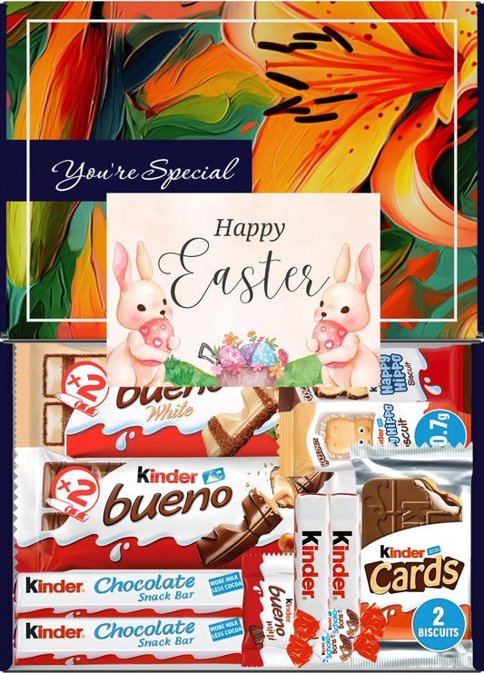 Kinder Chocolate Gift Box 9 Treats – Easter for Kids Letterbox Hamper by Benerry