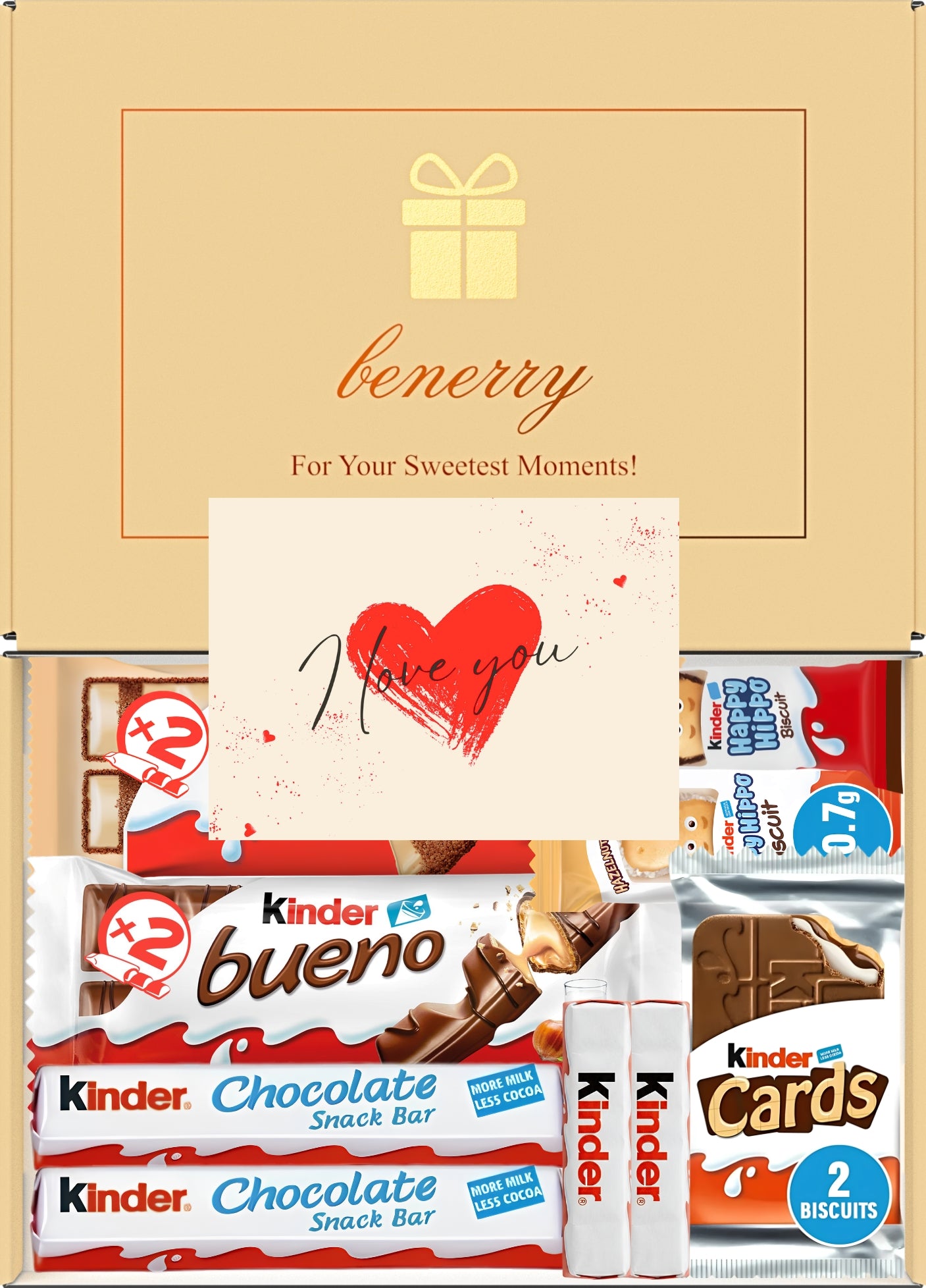 Kinder Chocolate Gift Box 9 Treats Love Beige