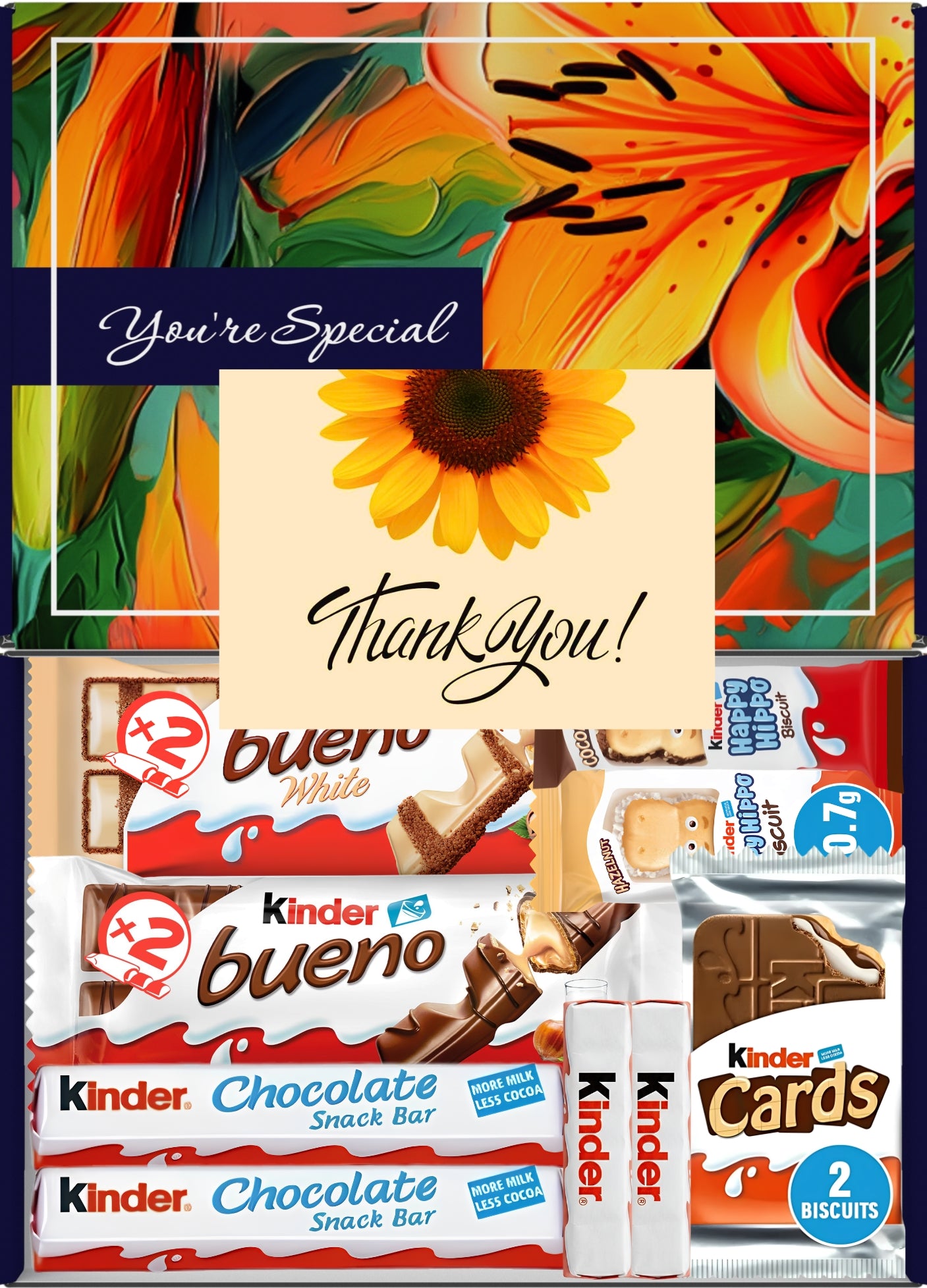 Kinder Chocolate Gift Box 9 Treats Thank You Letterbox