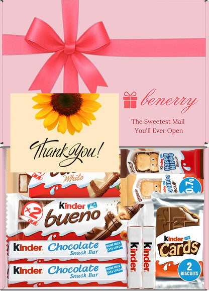 Kinder Chocolate Gift Box 9 Treats Thank You Pink