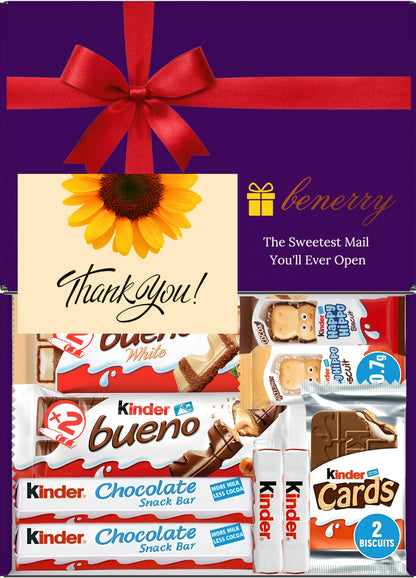 Kinder Chocolate Gift Box 9 Treats Thank You Purple