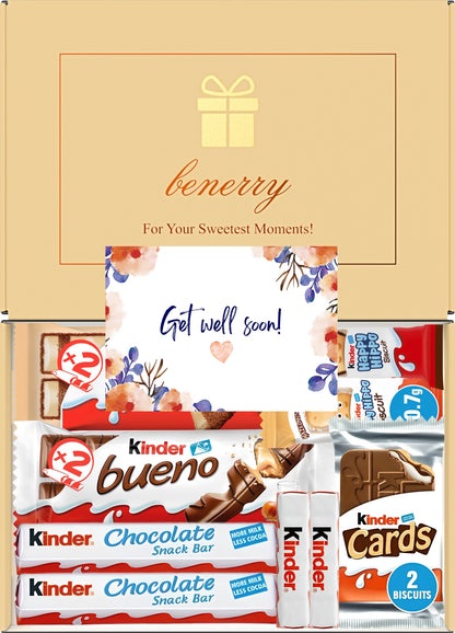 Kinder Chocolate Gift Box 9 Treats Get Well Soon Beige