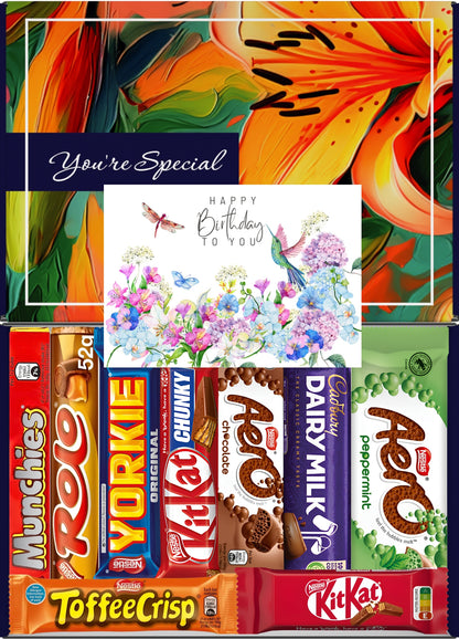 Nestlé Gift Box 9 Treats Birthday Floral Letterbox