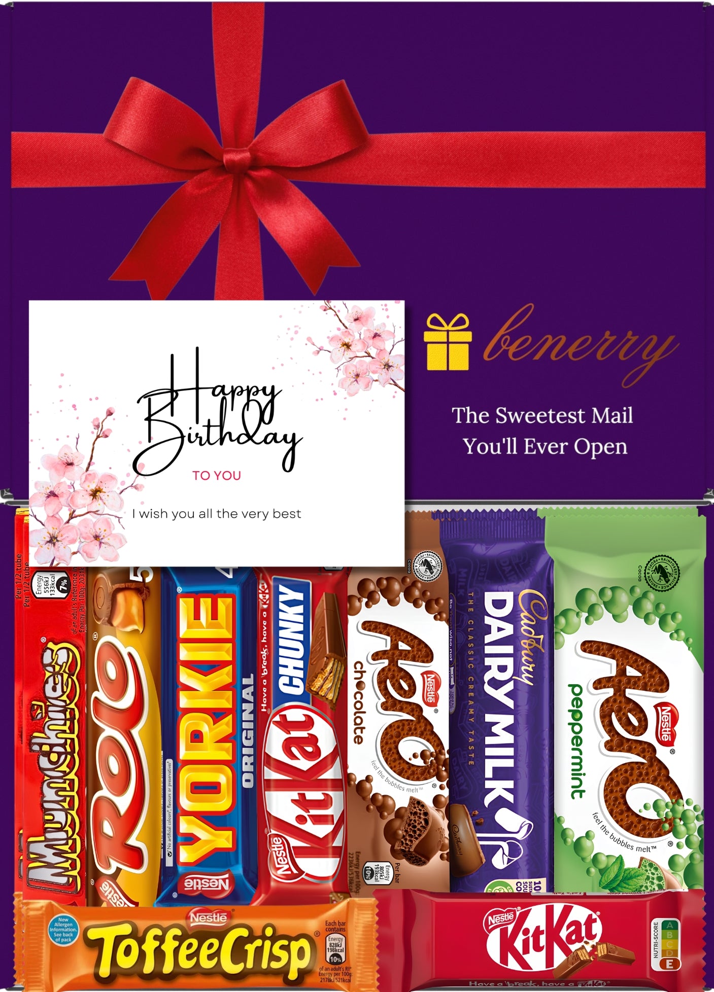 Nestlé Chocolate Gift Box 9 Treats – Birthday Purple Gift Box by Benerry