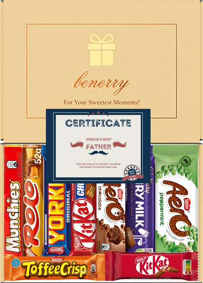 Nestlé Chocolate Gift Box 9 Treats – Dad Beige Gift Box by Benerry