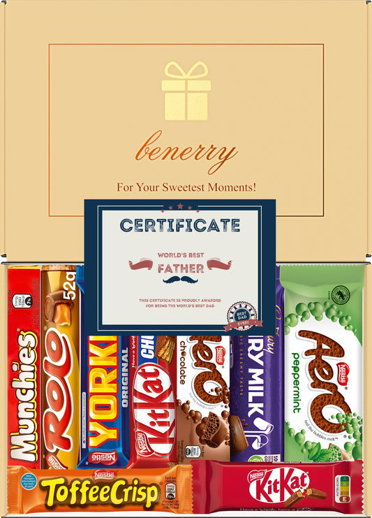 Nestlé Chocolate Gift Box 9 Treats – Dad Beige Gift Box by Benerry