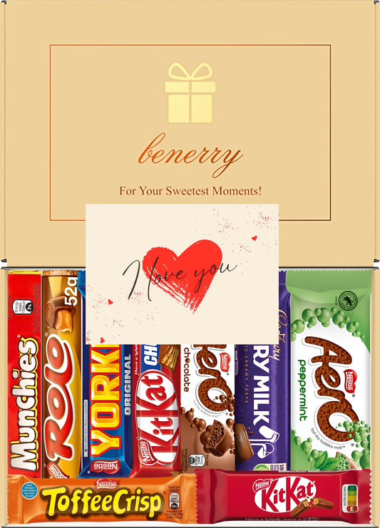 Nestlé Chocolate Gift Box 9 Treats – Love Beige Gift Box by Benerry