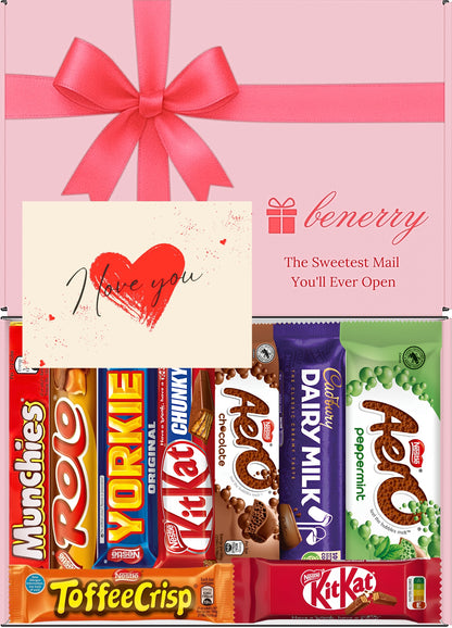 Nestlé Chocolate Gift Box 9 Treats – Love Pink Gift Box by Benerry