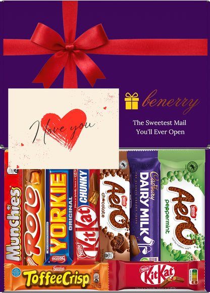 Nestlé Chocolate Gift Box 9 Treats – Love Purple Gift Box by Benerry