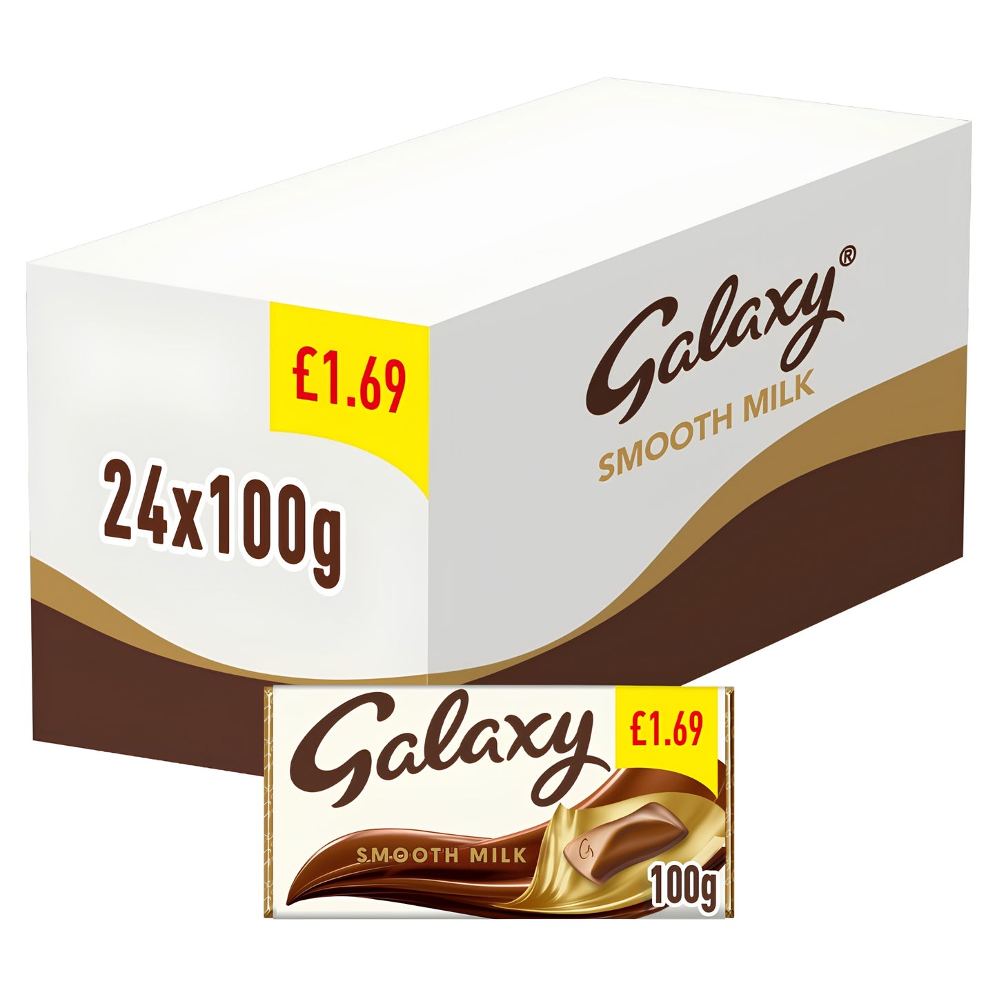 Galaxy Smooth Milk Chocolate Bar 100g Full Case