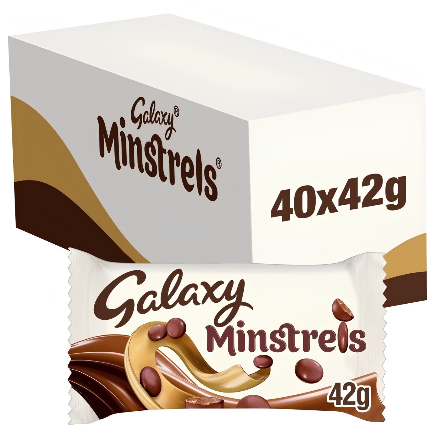 Galaxy Minstrels Milk Chocolate Buttons Bag 42g Full Case