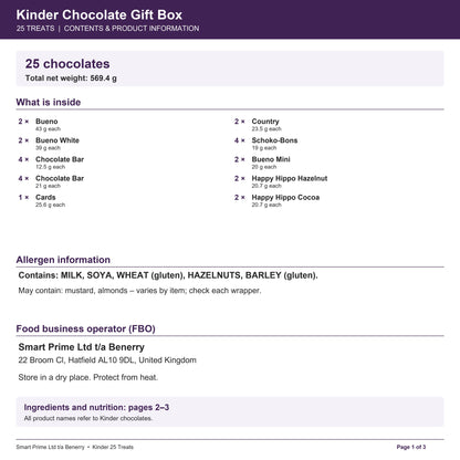 KIN_25 – product label – page 1 of 3