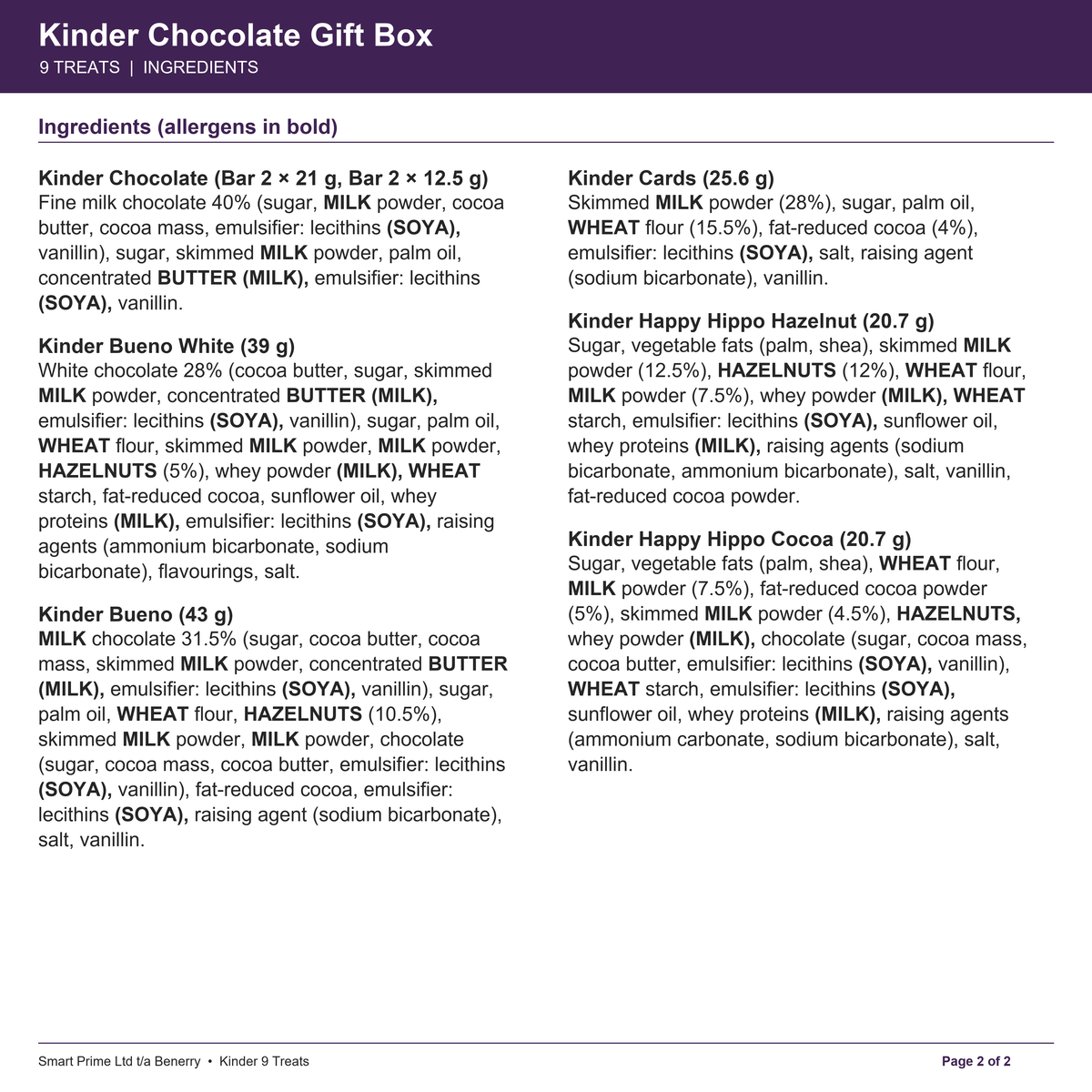 KIN_9 – product label – page 2 of 2