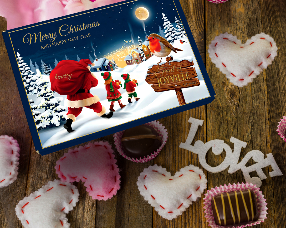 Christmas navy gift box view 3
