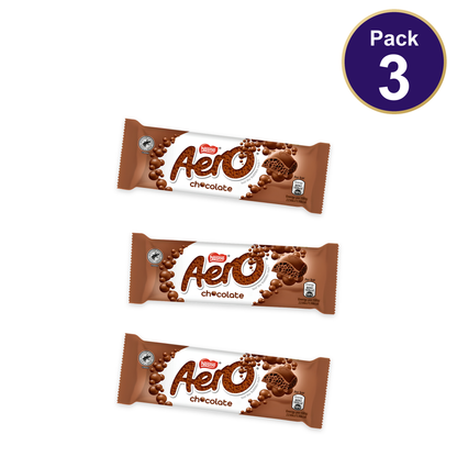 Nestlé Aero Bubbly Milk Chocolate Bar 27g — Pack of 3