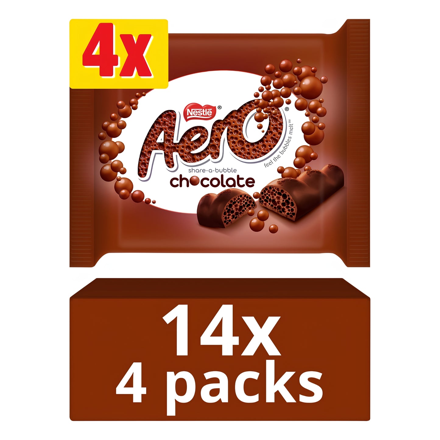 Nestlé Aero Bubbly Milk Chocolate Bar 27g Full Case