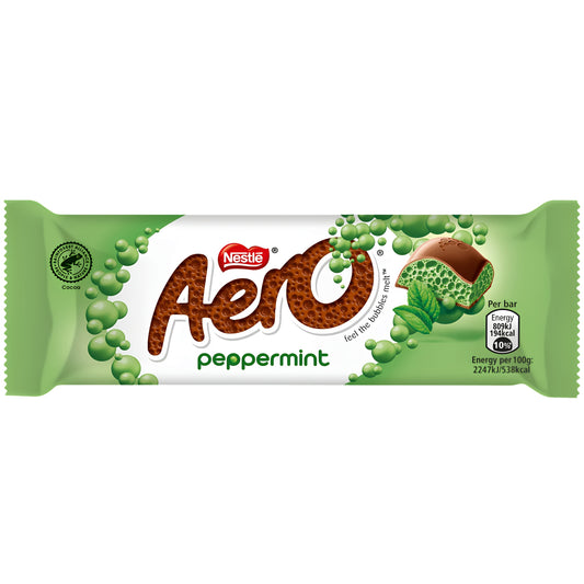 Nestlé Aero Bubbly Peppermint Chocolate Bar 27g