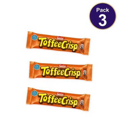 Nestlé Toffee Crisp Milk Chocolate Bar 38g — Pack of 3