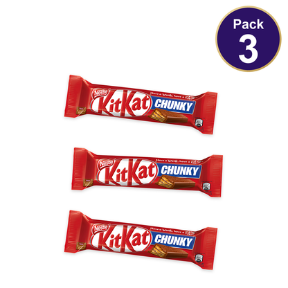 Nestlé KitKat Chunky Milk Chocolate Bar 40g — Pack of 3