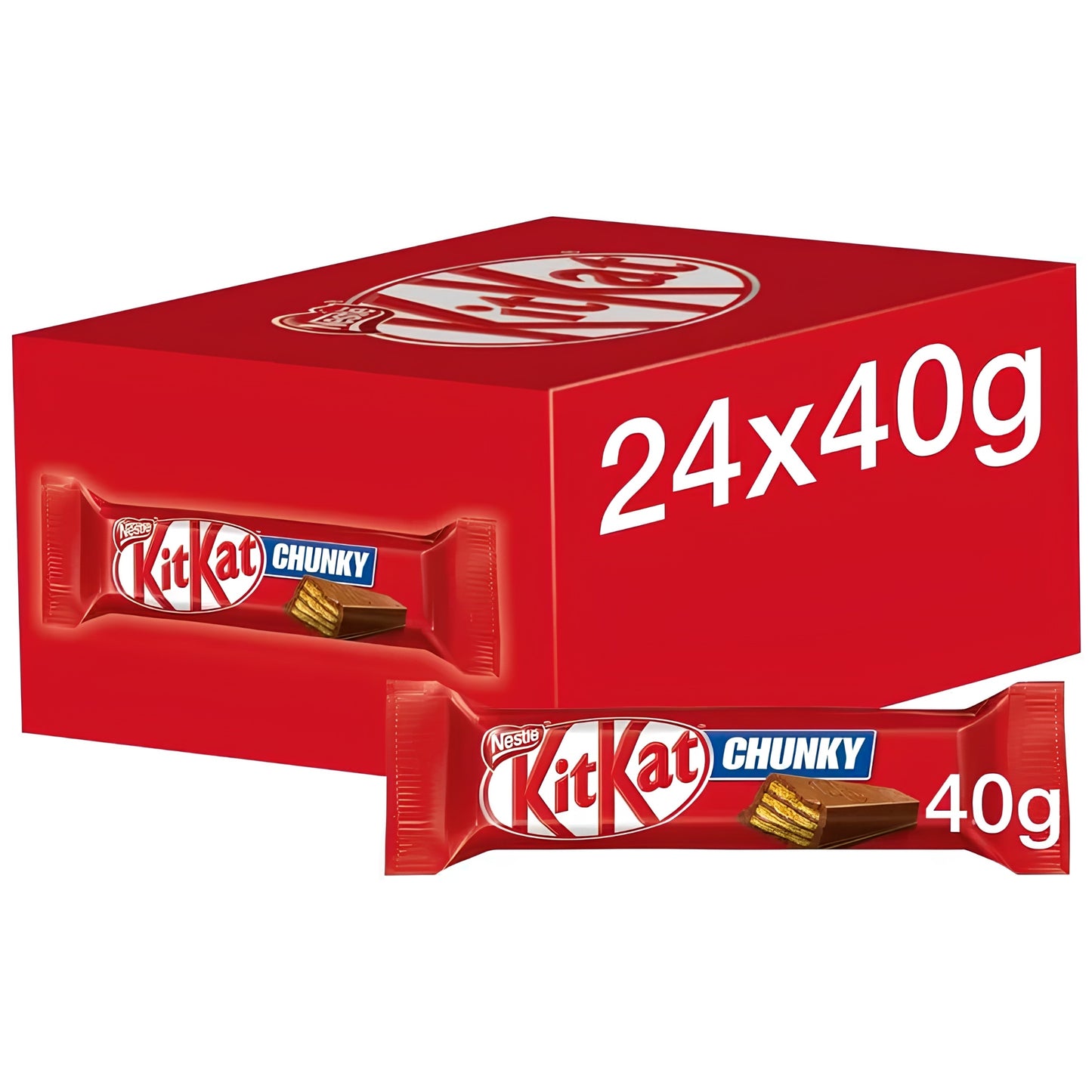Nestlé KitKat Chunky Milk Chocolate Bar 40g Full Case