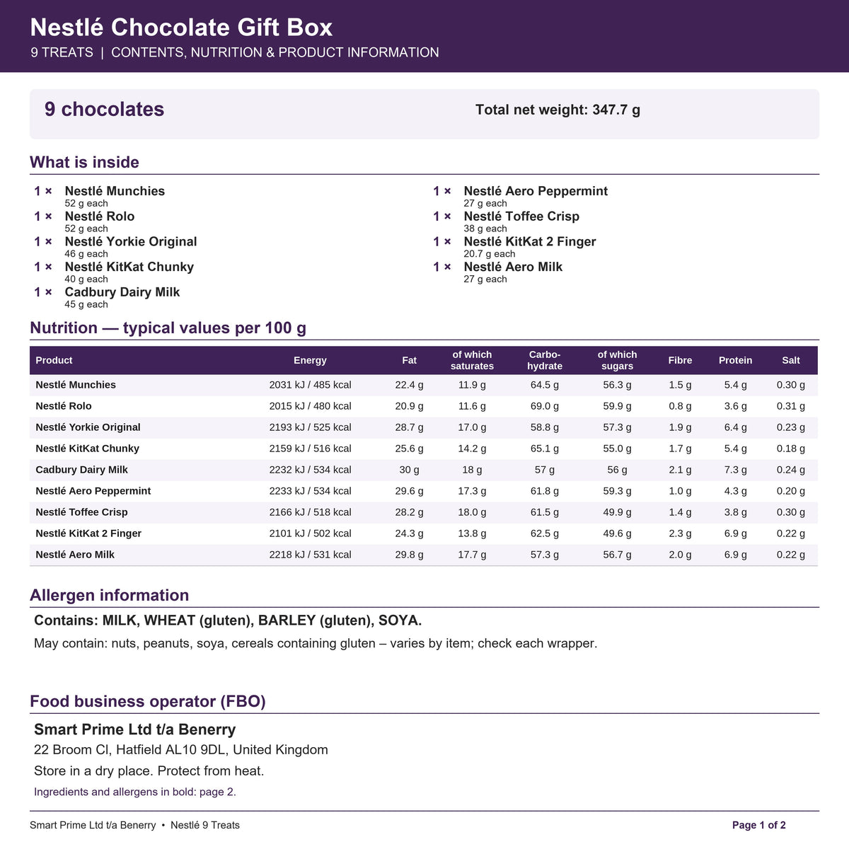 NES_9 – product label – page 1 of 2