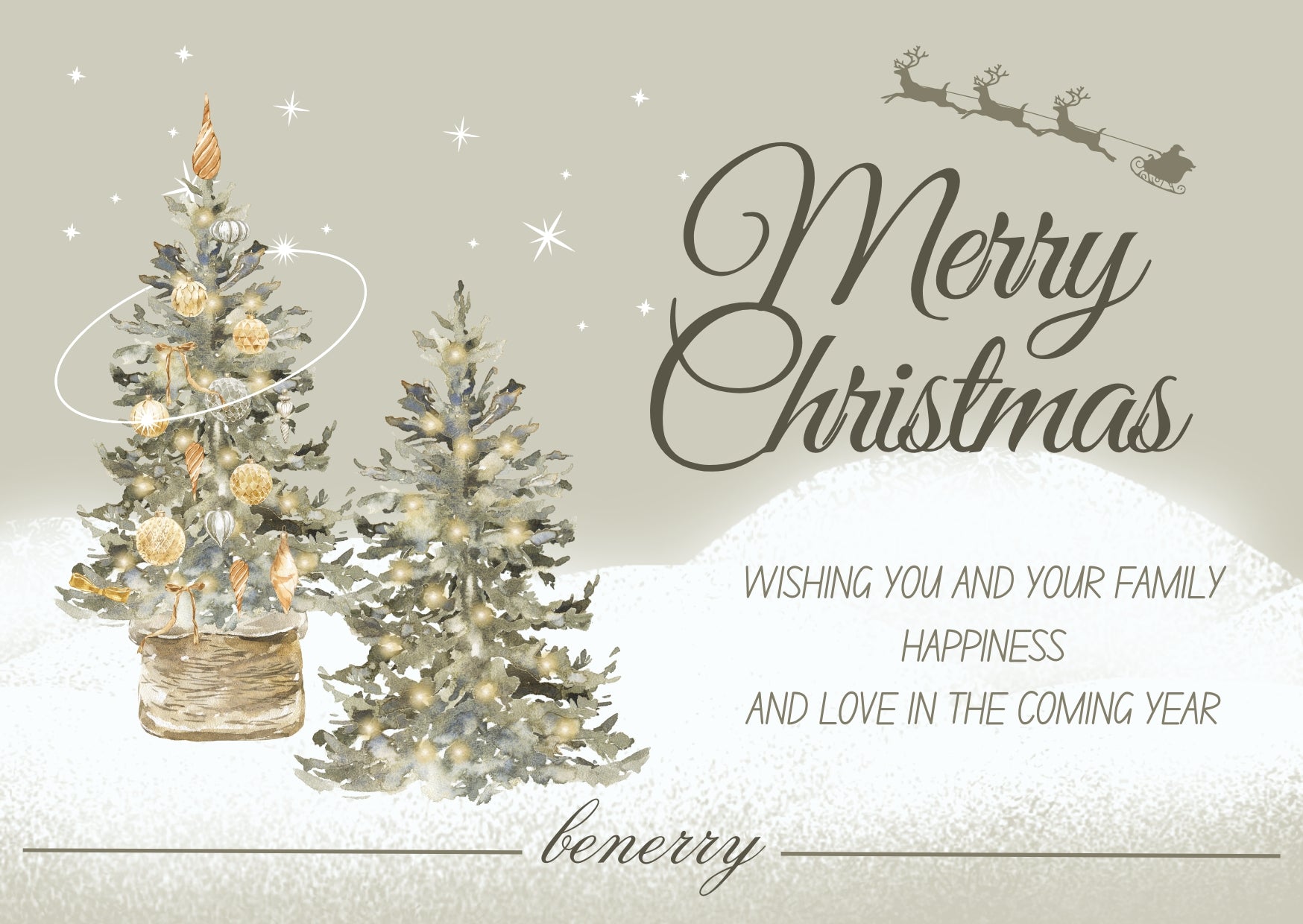 Red Christmas Card – inside