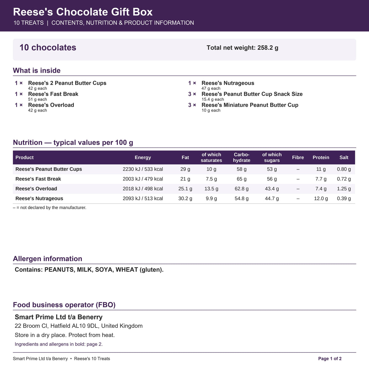 REE_10 – product label – page 1 of 2